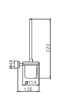 Ёршик HAIBA HB8710 туалетный настенный, черный