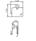 Держатель для туалетной бумаги HAIBA HB1703, хром