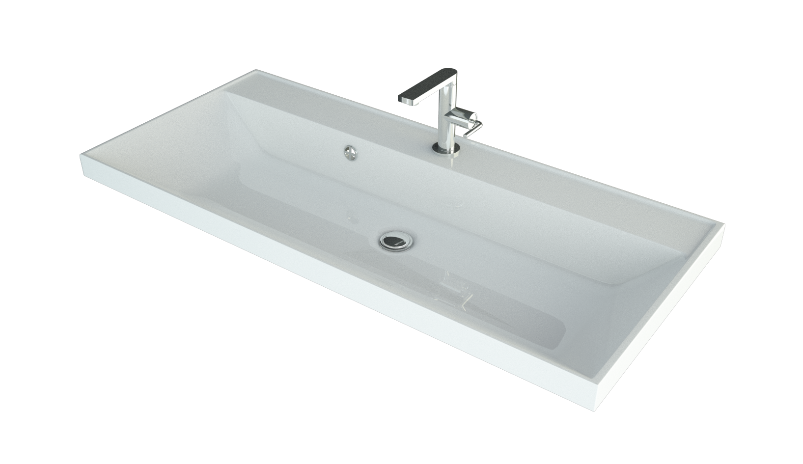 Раковина AQUAme Classica 100 см 4627173210201 белая