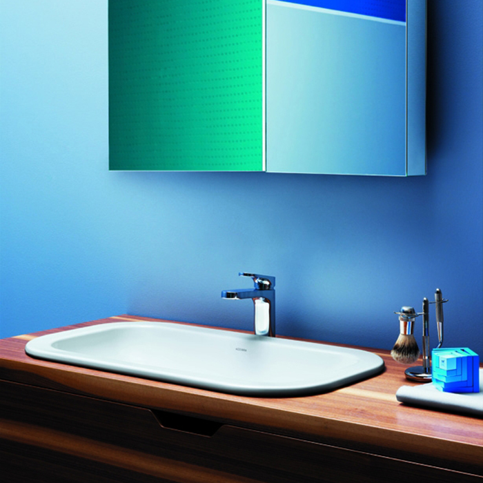 Раковина Azzurra Glaze 69 см GLLI06938000BI (GLZ 69x38/IN bi) белый