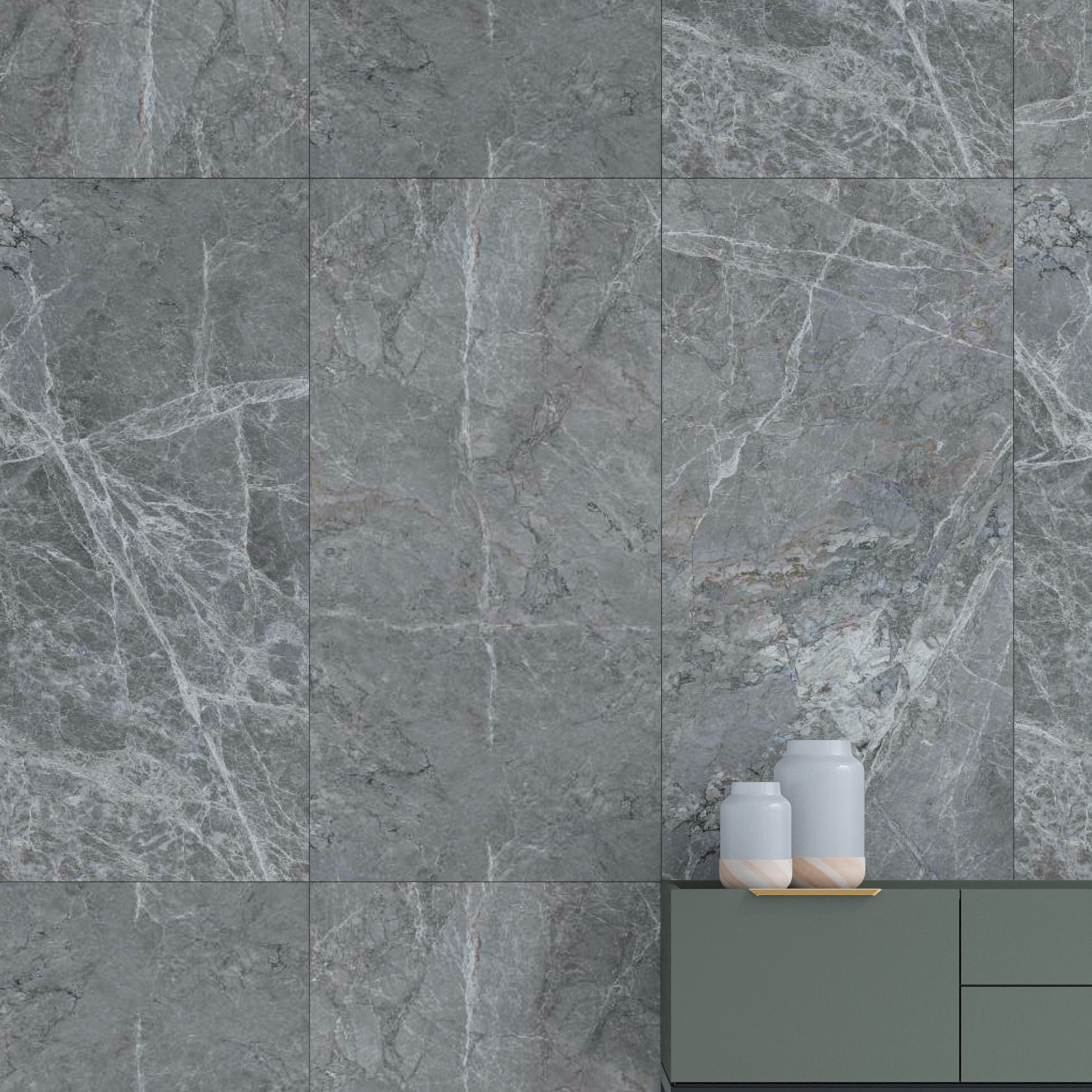 Керамогранит Vitra Marmostone Темно-серый 7ФЛПР 60х120
