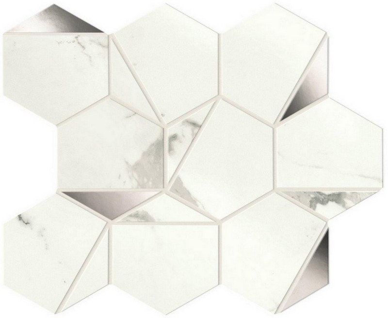 Мозаика Marvel Statuario Supremo Platino Hex Shiny (A4WV)