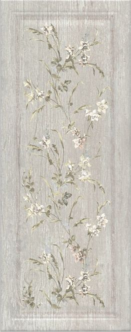 Керамическая плитка Kerama Marazzi Плитка Кантри Шик серый панель декорированный 20х50