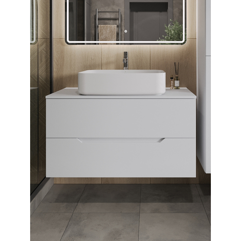 Orange Line Li-100TuwMDF+B07-600W тумба с раковиной подвесная 100 см, белый