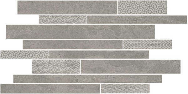 SBM010/SG458420 Ламелла серый мозаичный 50,2x25x0,85 декор