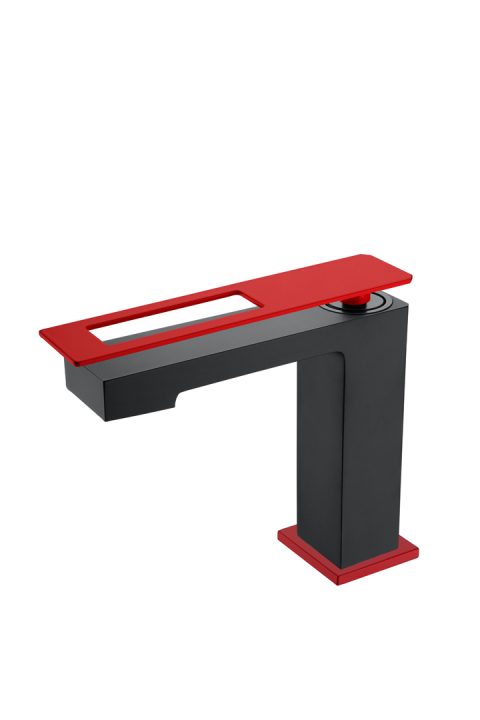 Смеситель Boheme Q 141-BR для раковины, black red