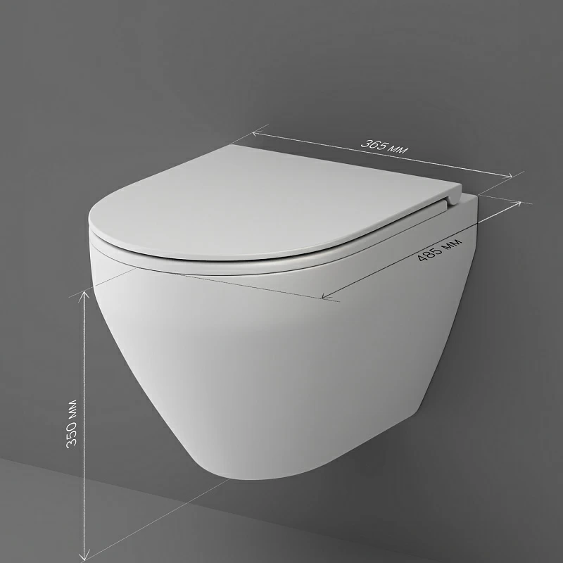 Унитаз подвесной AM.PM Spirit 2.0 C701700MWSC безободковый с сиденьем микролифт, белый матовый