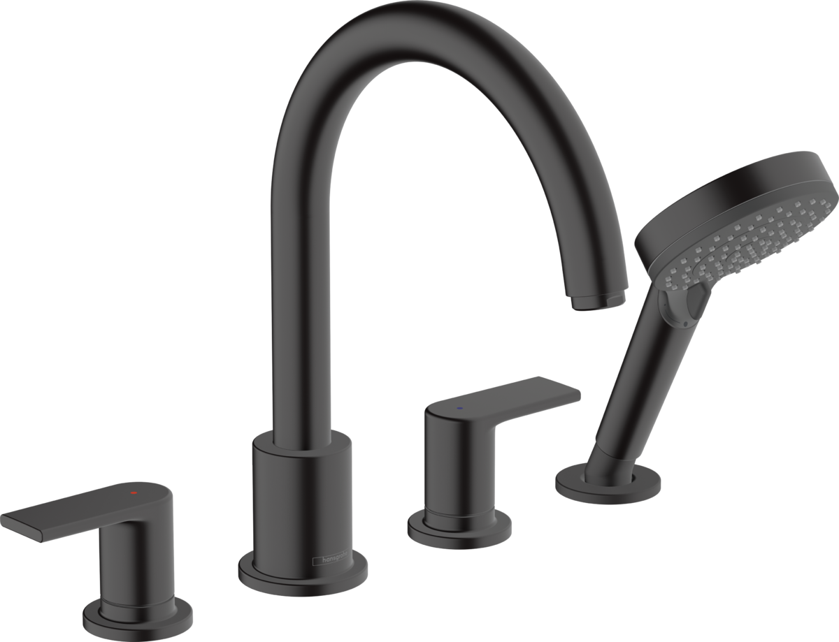 Смеситель Hansgrohe Vernis Shape для ванны с душем 71459670 черный