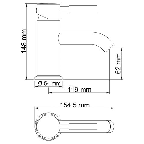 Смеситель Wasserkraft Main 4105 для раковины