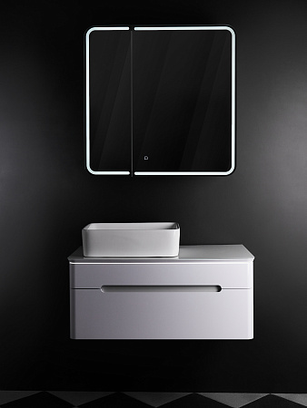 Зеркало-шкаф Silver Mirrors Alliance 805х800 Slim (сенсорный выключатель)