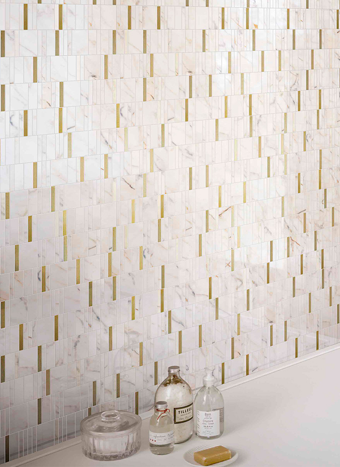 Мозаика Marazzi Italy Allmarble Wall Statuario Mosaico Barcode Lux 40х40