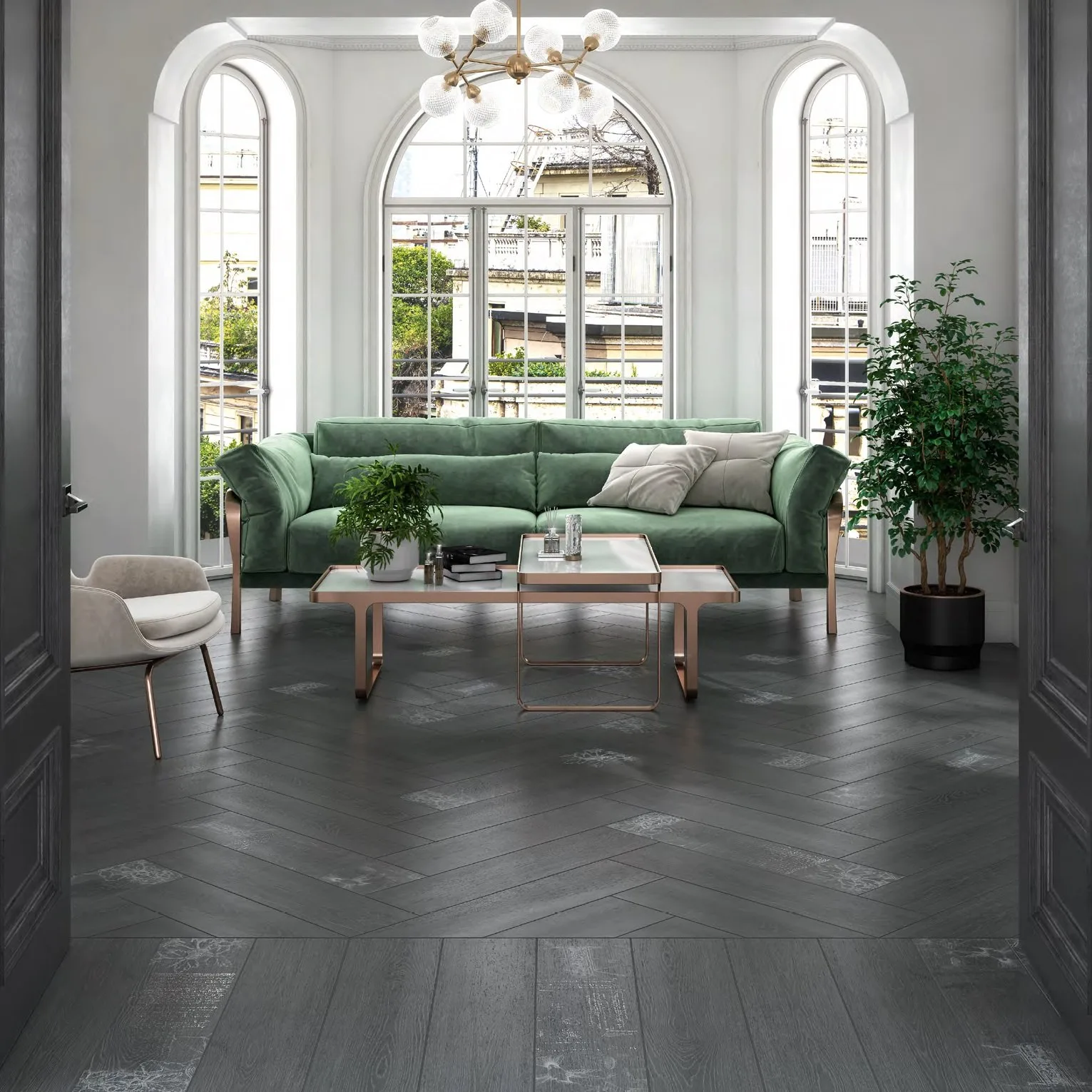 Керамогранит Kerama Marazzi Абете серый светлый обрезной 30х179