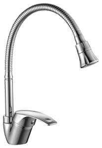 Смеситель Decoroom DR68022 одноручный для кухни с гибким изливом, хром