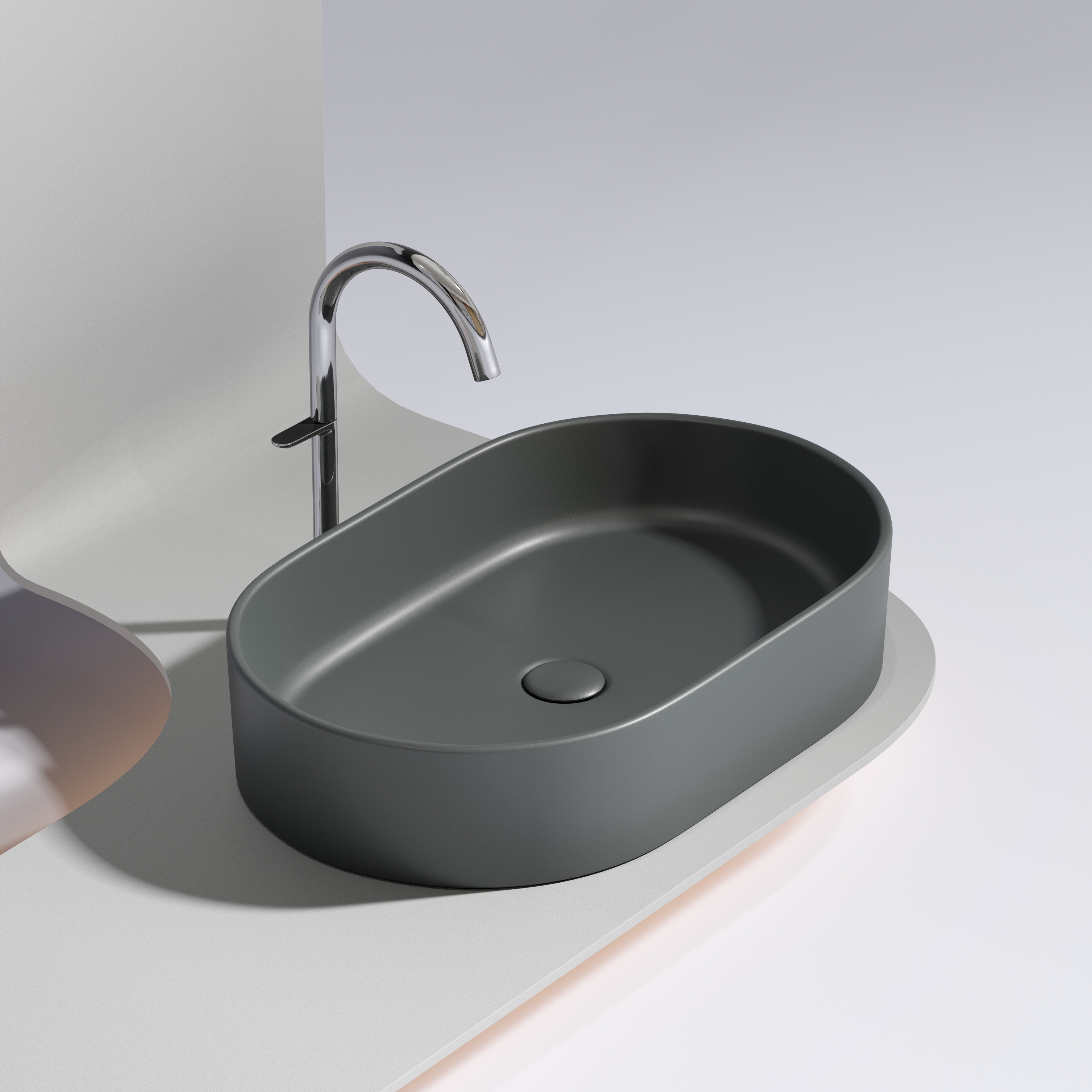 Раковина Ceramica Nova Element 60 см CN6048MDH темный антрацит