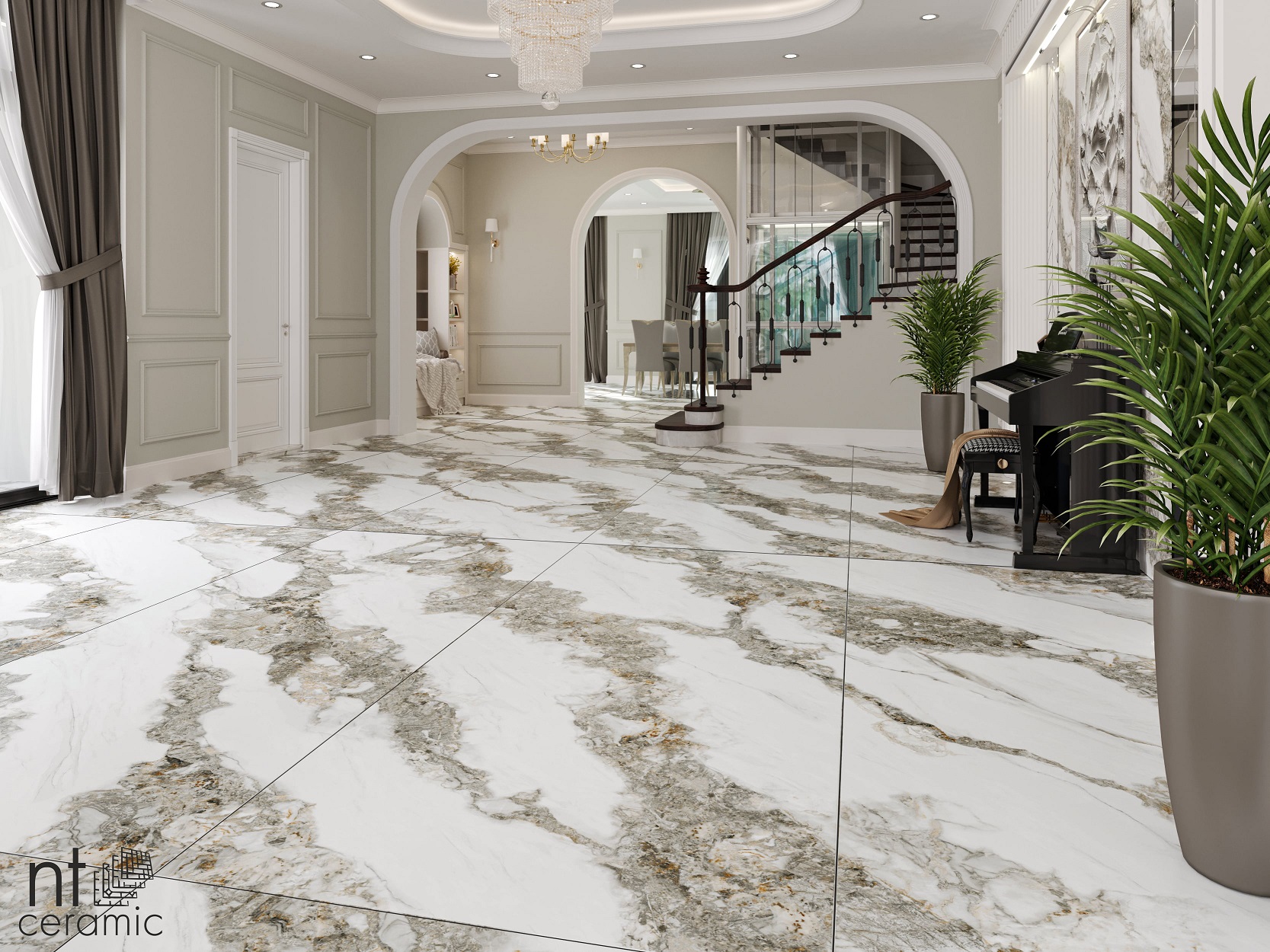 Керамогранит Bianco Struttura