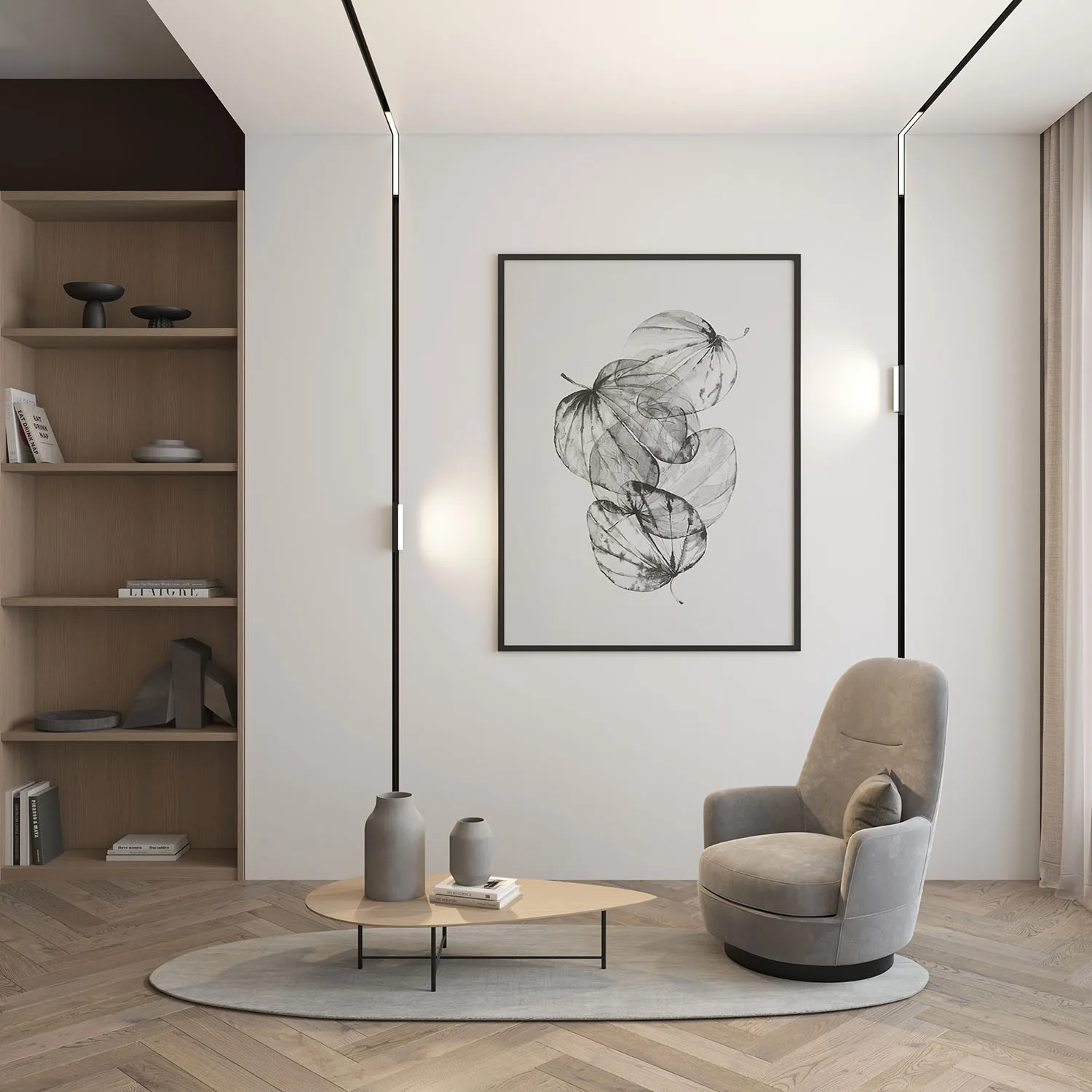 Угловой трековый светильник SMART LINEAR DK8015-BK