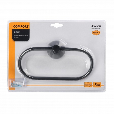 Fixsen COMFORT BLACK FX-86011 Полотенцедержатель кольцо, черный