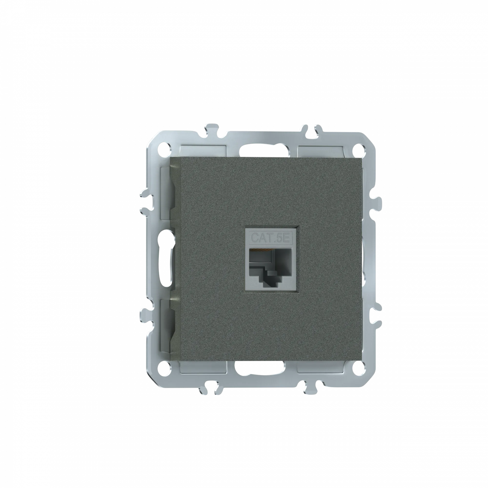 Розетка RJ45 cat.5,  компьютерная на 1 выход,  цвет матовый титан,  серия A07 Donel