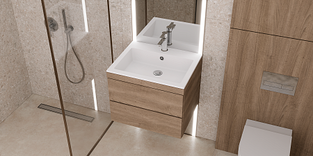 Раковина над стиральной машиной Paola Nero 600 ST White
