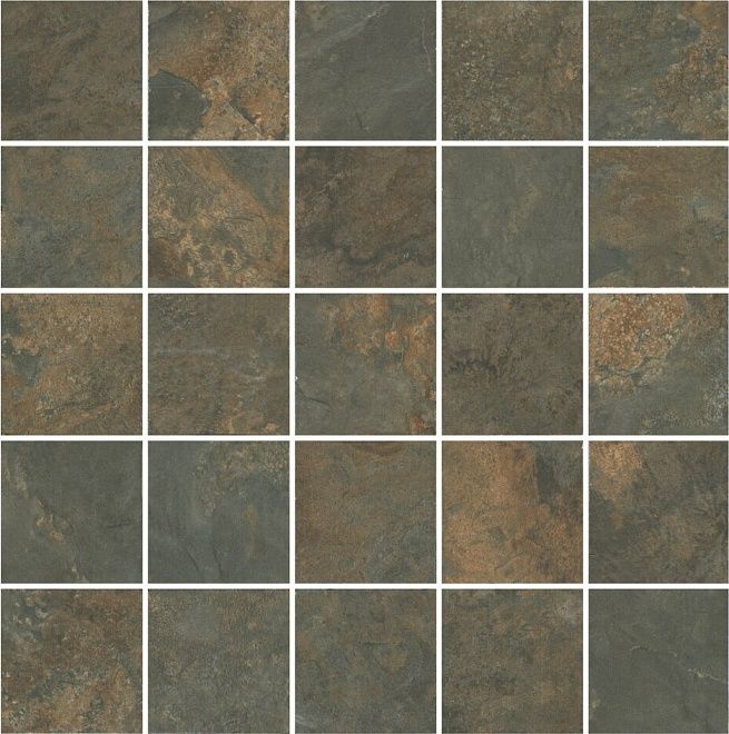 Керамическая плитка Kerama Marazzi Декор Рамбла коричневый мозаичный 25х25