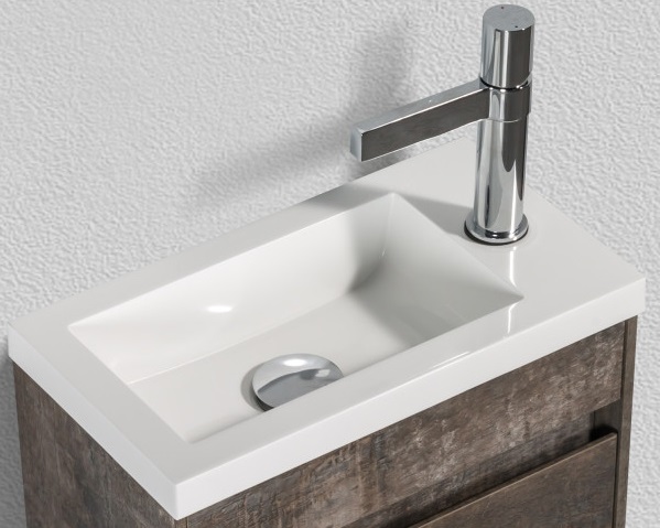 Раковина BelBagno BB-400-PM-LVB 40 см, белая из искусственного мрамора