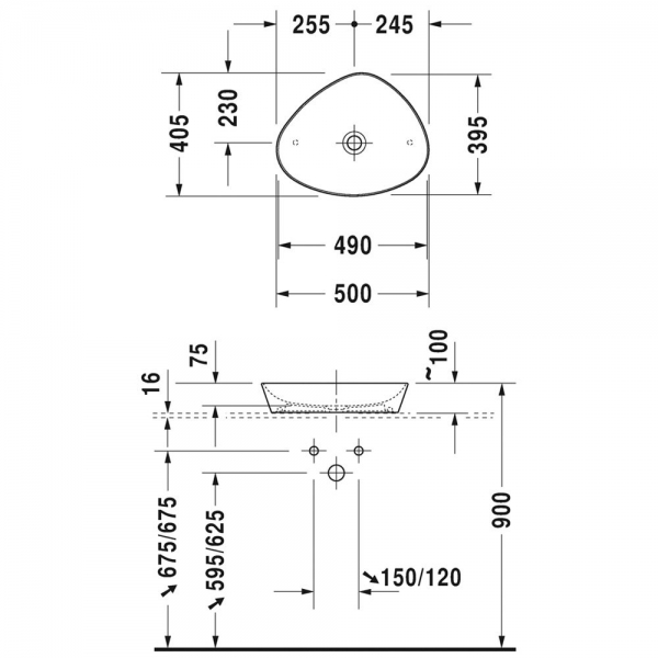 Раковина 50 см Duravit Cape Cod 2339500000