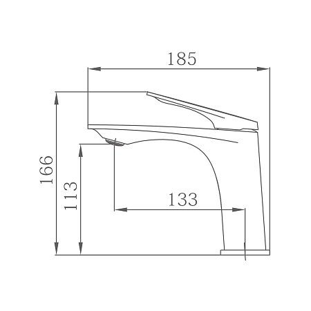 Смеситель для раковины HAIBA HB10816-3, латунь, оружейная сталь