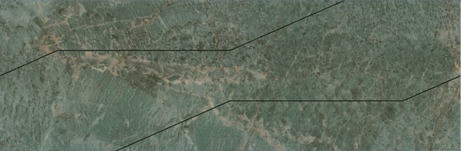 OS/C214/13116TR Эвора зеленый глянцевый обрезной 30x89,5x0,9 декор