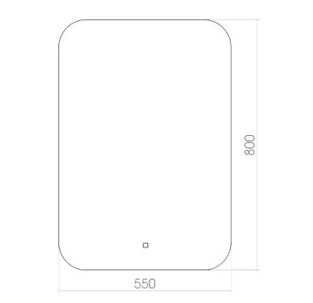 Зеркало Silver Mirrors Паллада" 550х800 (сенсорный выключатель)