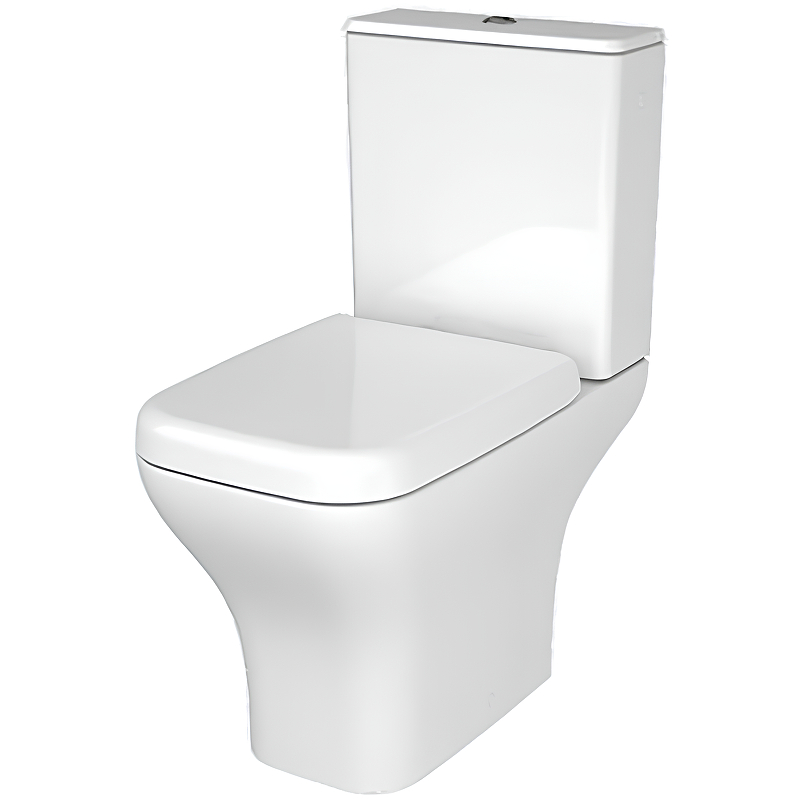 Унитаз-компакт безободковый VitrA Polar 9843B003-7201 с крышкой-сиденьем микролифт, белый
