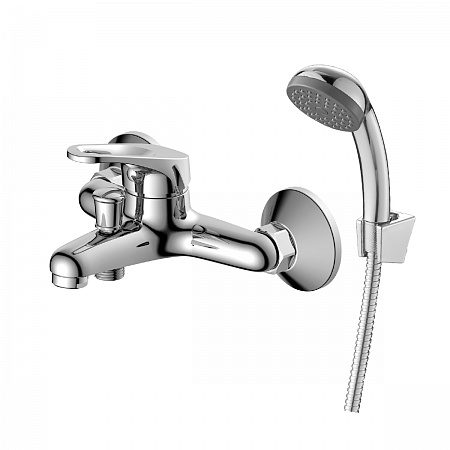 Смеситель Decoroom DR21035 одноручный для ванны с коротким изливом, хром
