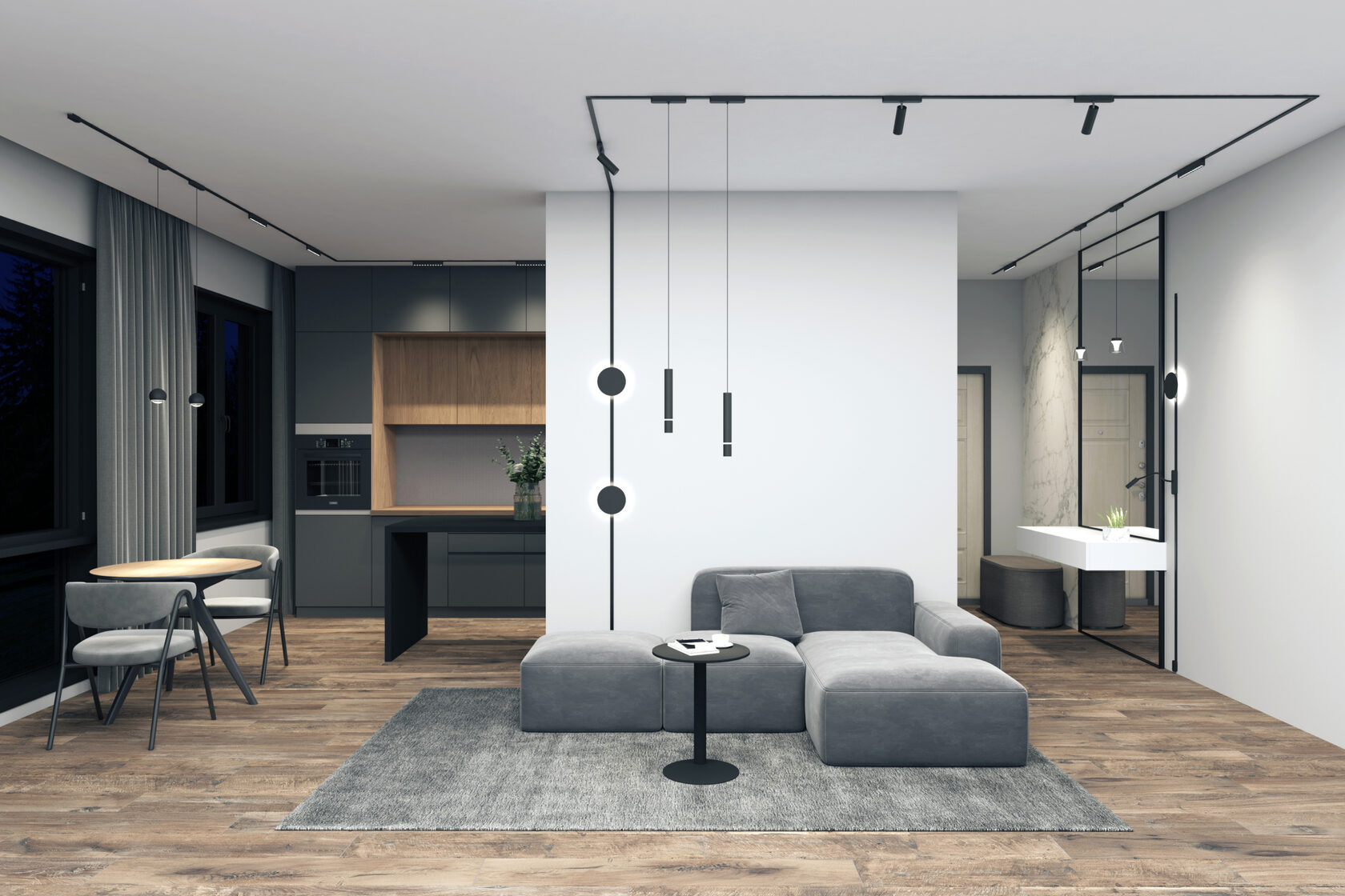 Трековый светильник AIR LINEAR DK5360-BK