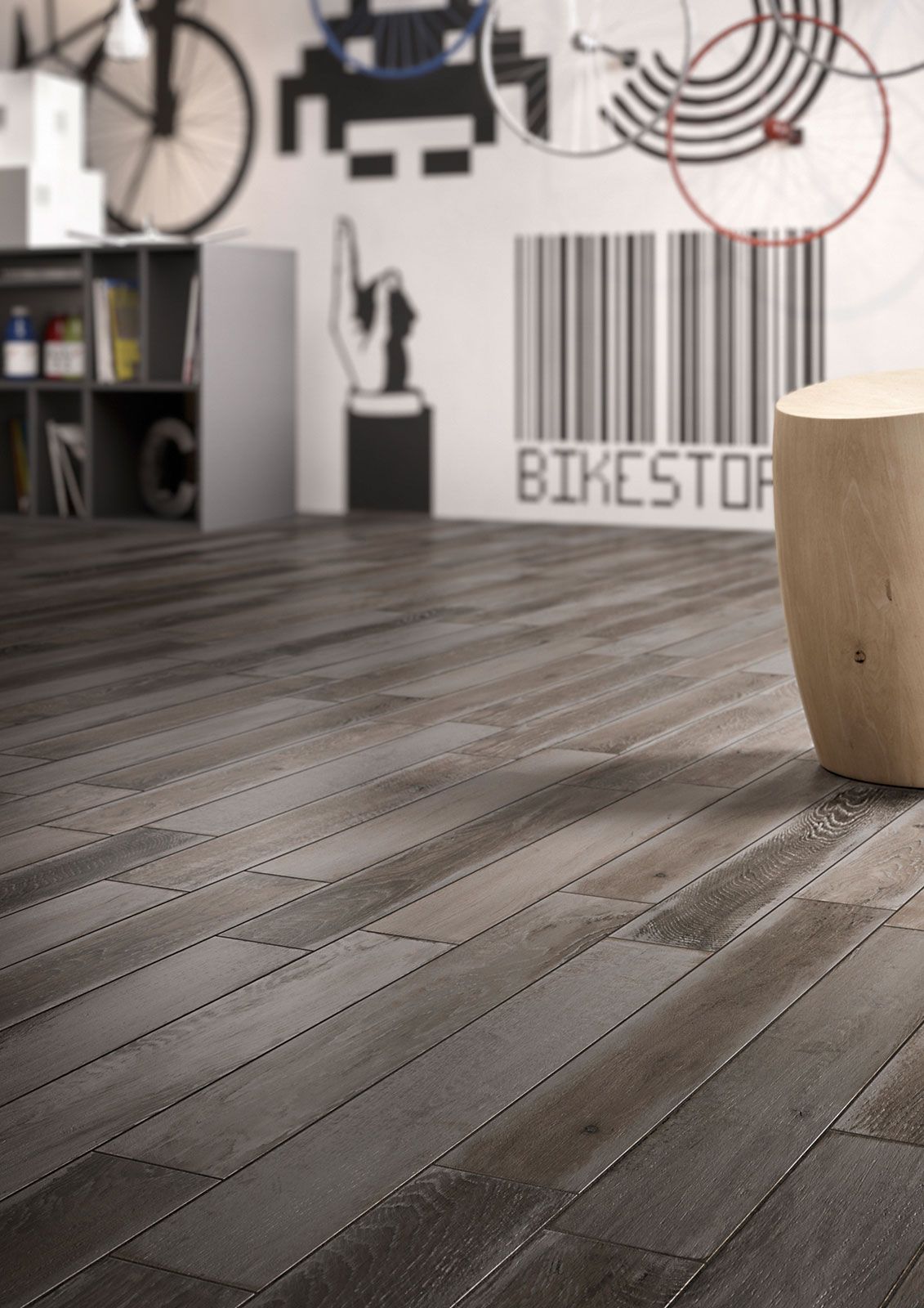 Керамогранит Marazzi Italy Плинтус Batt.Treverkage Grey 5х70