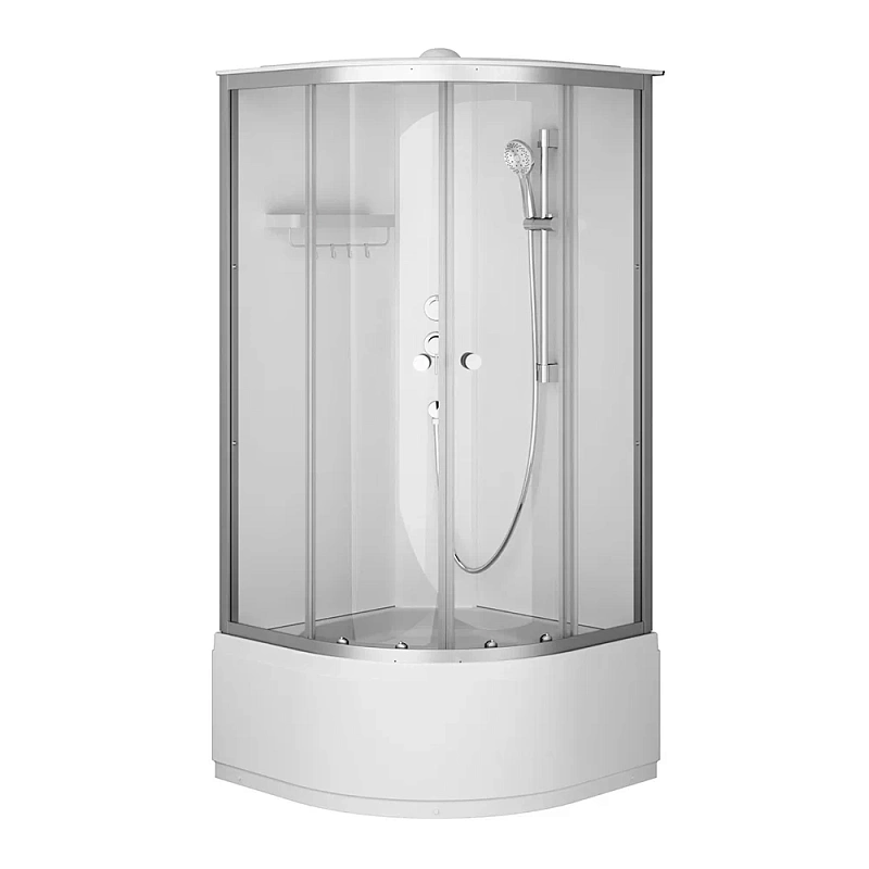 Душевая кабина 90x90 AM.PM X-Joy W94C-401A-090MT профиль серебристый, высокий поддон