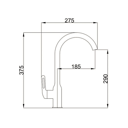 Смеситель для кухни HAIBA HB70825-7, нержавеющая сталь, черный