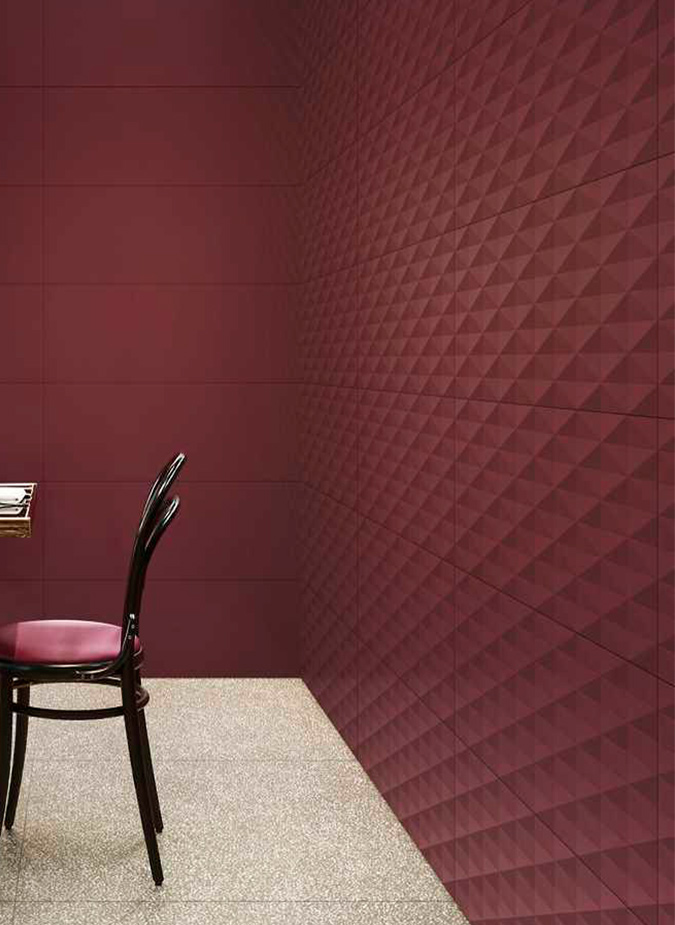 Керамическая плитка Marazzi Italy Плитка Eclettica Purple Struttura Diamond 3D 40x120