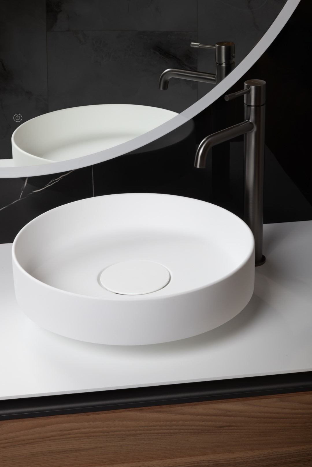 Раковина Boheme Corian 40 см 801-MW Matt White