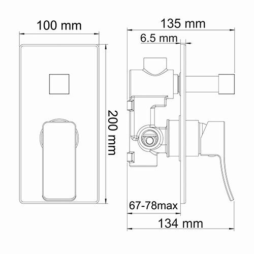Смеситель Wasserkraft Aller 1060White для ванны и душа 10641WHITE