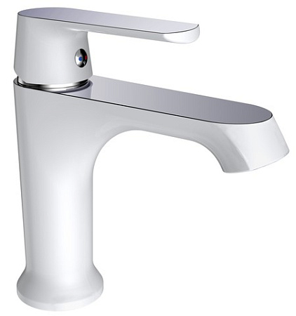 Смеситель для раковины HAIBA HB10804, латунь, белый/хром