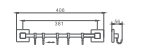 Крючок HAIBA HB8615-5 пятерной, хром