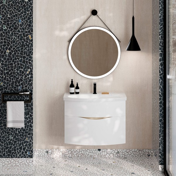 CO.mi.P.70/BLK Зеркало CONO круглое 70, черное матовое