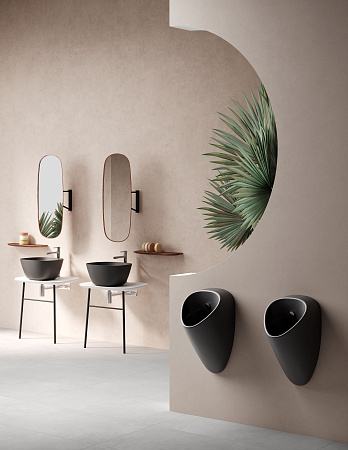 Раковина-чаша Vitra Plural 7811B483-0016, высокая, квадратная 45 cм, цвет Матовый Черный