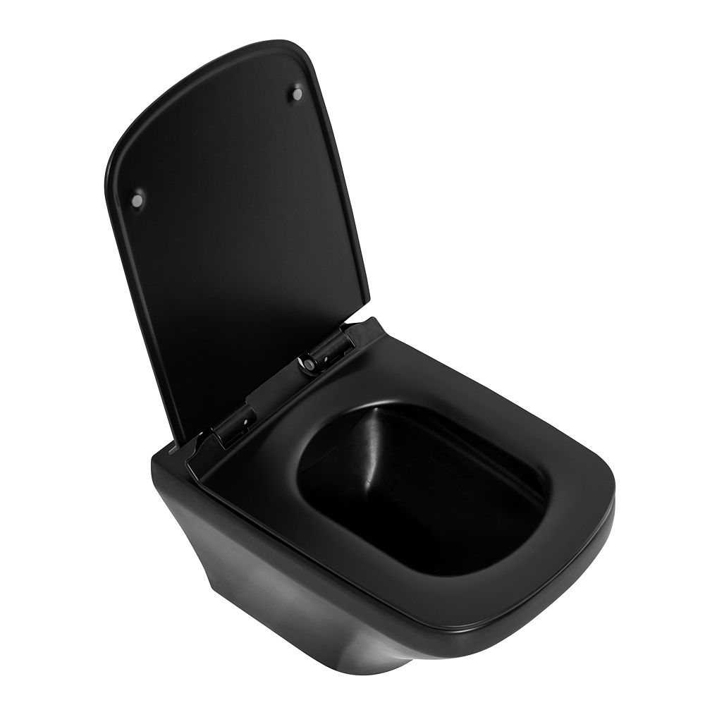 Комплект подвесной безободковый унитаз BelBagno Sela BB3201CHR-MB с сиденьем микролифт BB3201SC-MB + система инсталляции BelBagno BB002-80 с кнопкой смыва BB007-PR-NERO.M