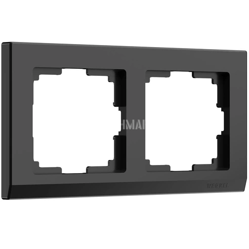 Рамка на 2 поста Stark (черный) W0021808