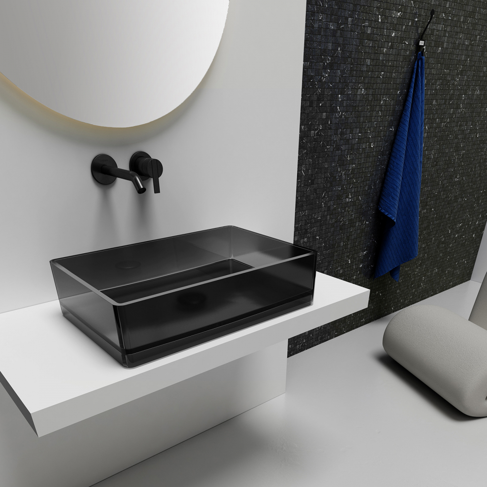 Раковина Abber Kristall 60 см AT2803Onyx черная