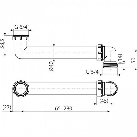 Соединение экономящие пространство 6/4”, арт.P109