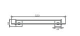 Полка HAIBA HB8607 стеклянная 1- ярус, хром