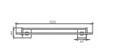 Полка HAIBA HB8607 стеклянная 1- ярус, хром