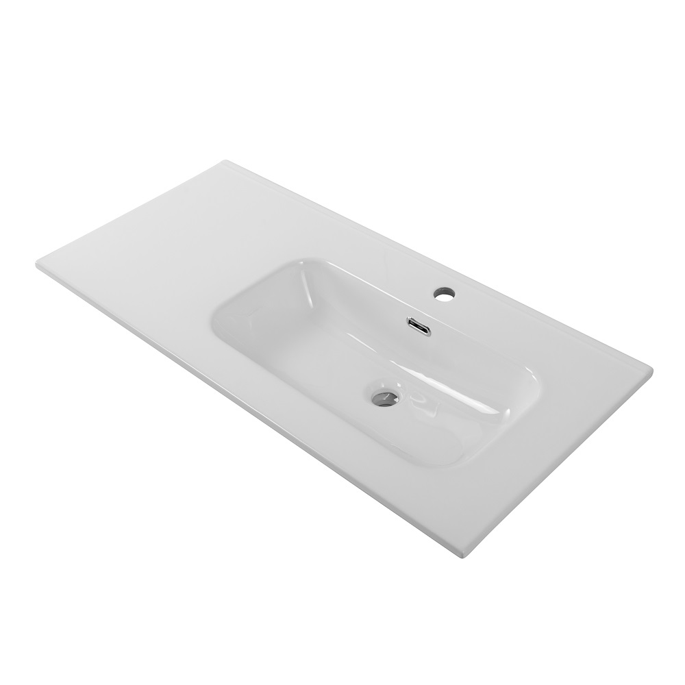 Раковина BelBagno 100 см BB1000ETL-R глянцевая белая