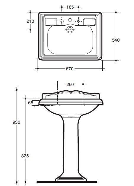 Раковина Simas Arcade AR824bi*1 68x54 см